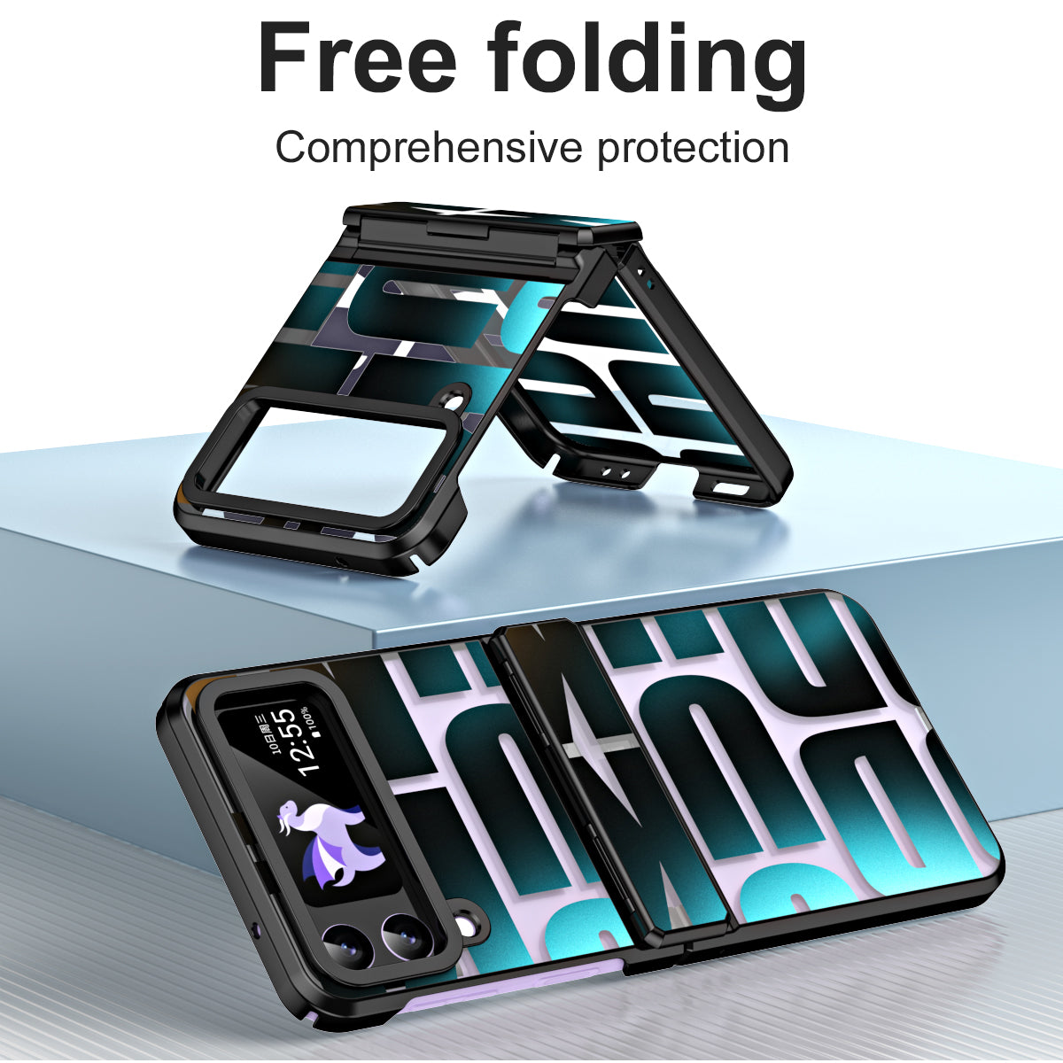 For Samsung Galaxy Z Flip4 5G Electroplated Hard PC Case Hinde Protection Phone Cover