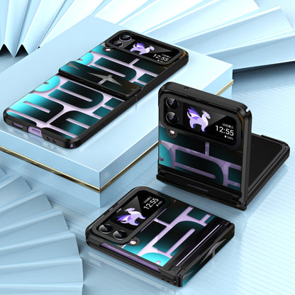 For Samsung Galaxy Z Flip4 5G Electroplated Hard PC Case Hinde Protection Phone Cover