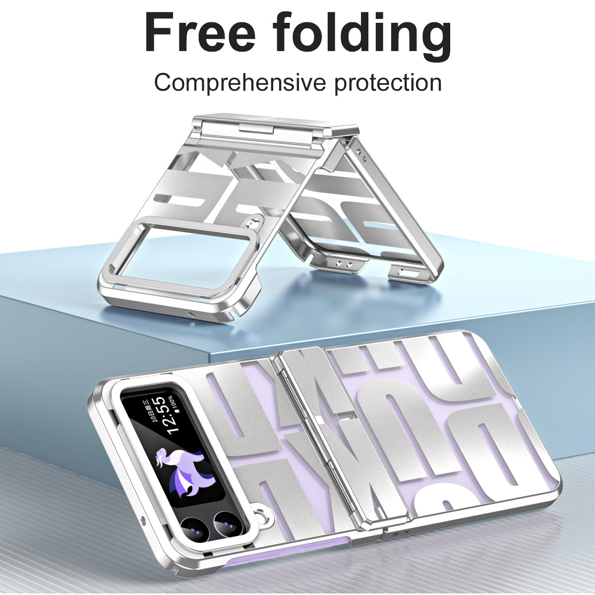 For Samsung Galaxy Z Flip3 5G Hinde Protection Hard PC Cover Anti-scratch Electroplating Phone Case