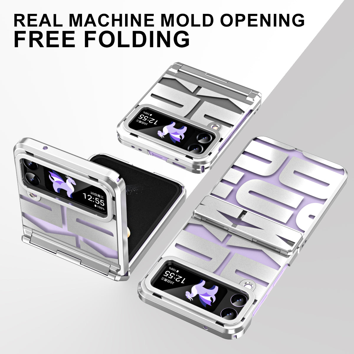 For Samsung Galaxy Z Flip3 5G Hinde Protection Hard PC Cover Anti-scratch Electroplating Phone Case