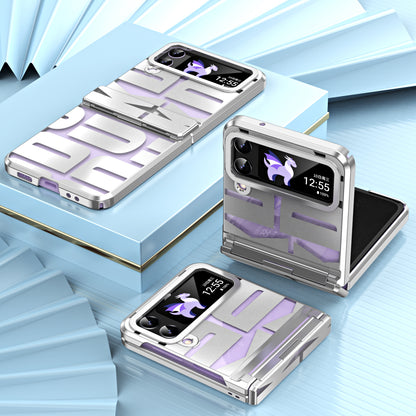 For Samsung Galaxy Z Flip3 5G Hinde Protection Hard PC Cover Anti-scratch Electroplating Phone Case