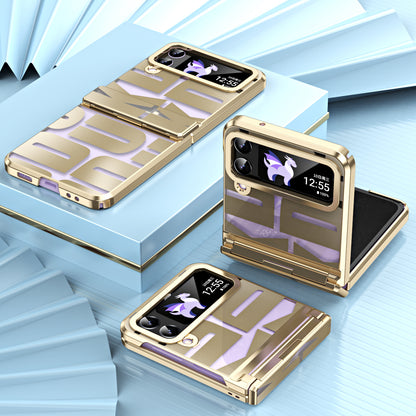 For Samsung Galaxy Z Flip3 5G Hinde Protection Hard PC Cover Anti-scratch Electroplating Phone Case
