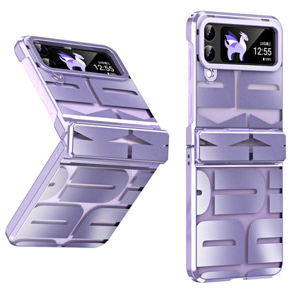 For Samsung Galaxy Z Flip3 5G Hinde Protection Hard PC Cover Anti-scratch Electroplating Phone Case