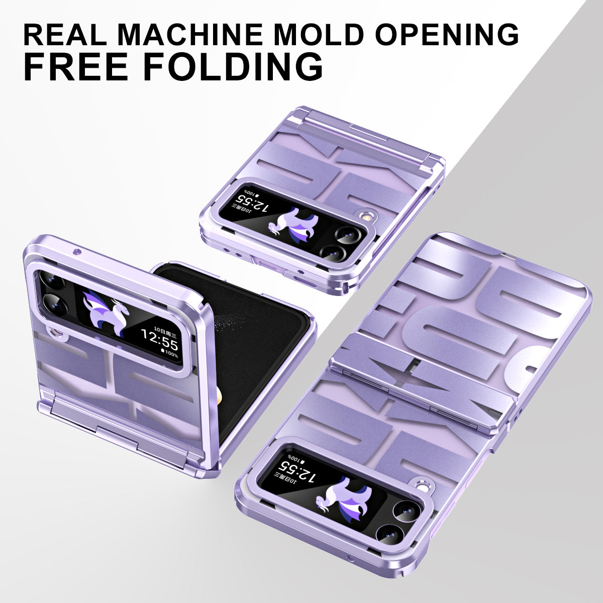 For Samsung Galaxy Z Flip3 5G Hinde Protection Hard PC Cover Anti-scratch Electroplating Phone Case