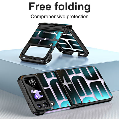 For Samsung Galaxy Z Flip3 5G Hinde Protection Hard PC Cover Anti-scratch Electroplating Phone Case
