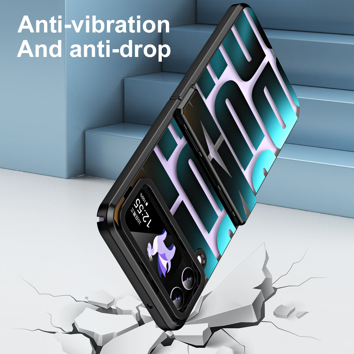 For Samsung Galaxy Z Flip3 5G Hinde Protection Hard PC Cover Anti-scratch Electroplating Phone Case