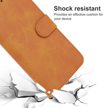For Motorola Edge 40 5G Leather Phone Wallet Case Calf Texture Stand Phone Cover with Strap