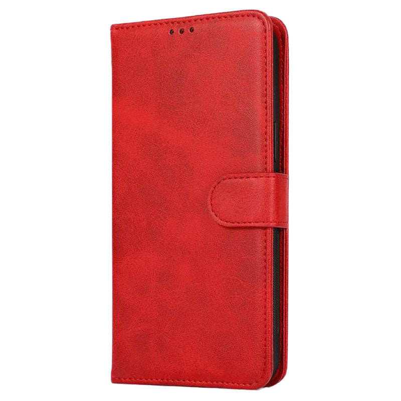 For Motorola Edge 40 5G Leather Phone Wallet Case Calf Texture Stand Phone Cover with Strap