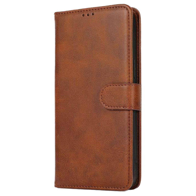 For Motorola Edge 40 5G Leather Phone Wallet Case Calf Texture Stand Phone Cover with Strap