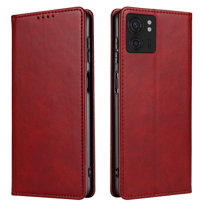 For Motorola Edge 40 5G PU Leather Stand Case Calf Texture Anti-drop Wallet Phone Cover