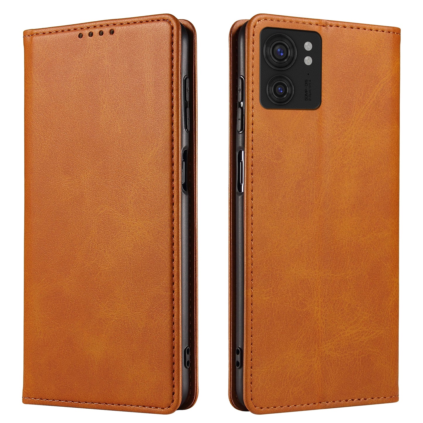 For Motorola Edge 40 5G PU Leather Stand Case Calf Texture Anti-drop Wallet Phone Cover