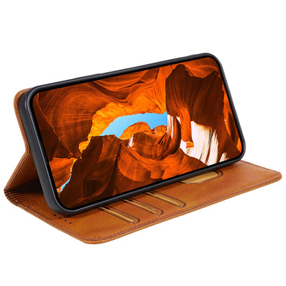 For Motorola Edge 40 5G PU Leather Stand Case Calf Texture Anti-drop Wallet Phone Cover