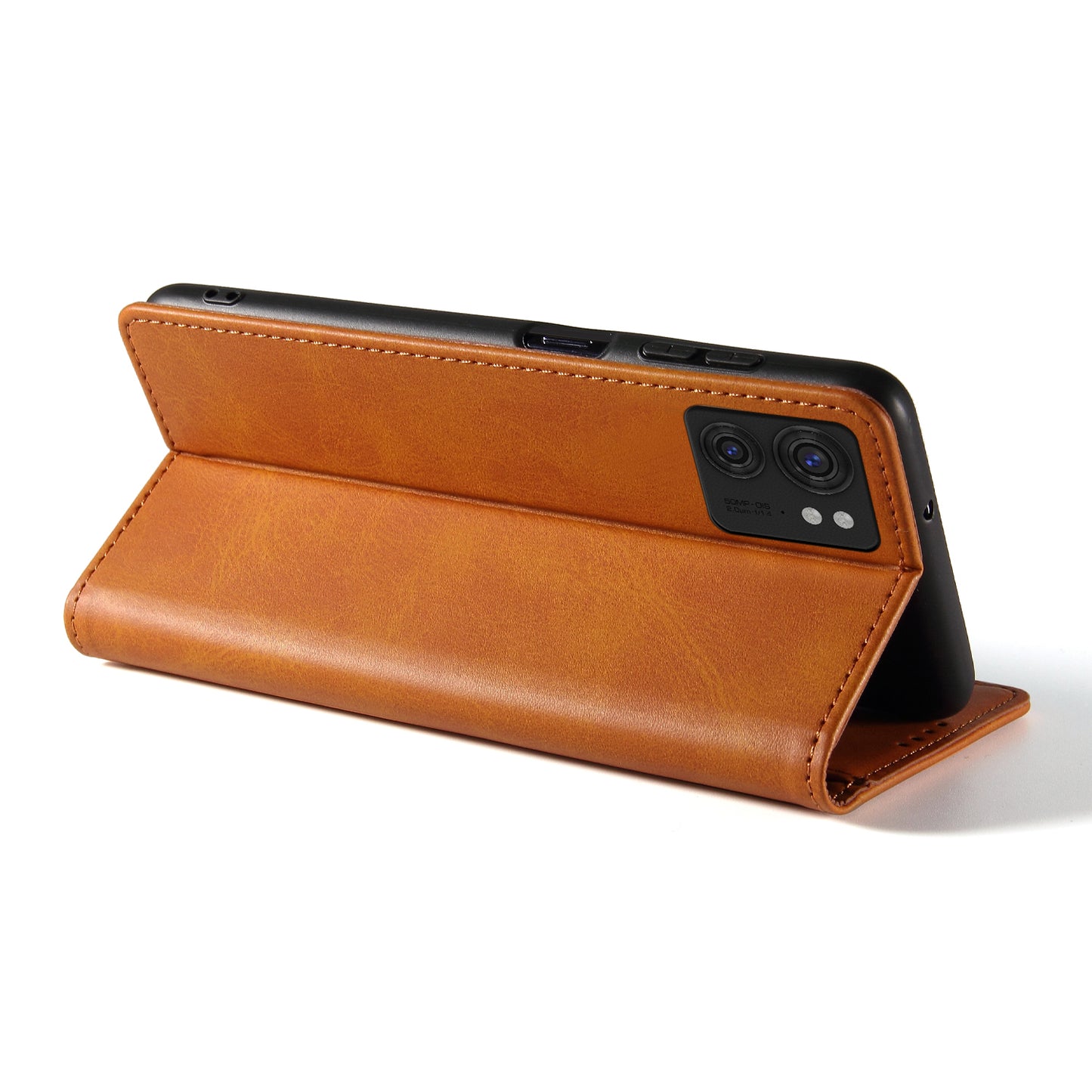 For Motorola Edge 40 5G PU Leather Stand Case Calf Texture Anti-drop Wallet Phone Cover