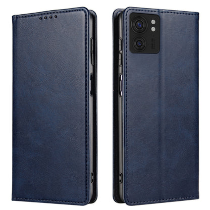 For Motorola Edge 40 5G PU Leather Stand Case Calf Texture Anti-drop Wallet Phone Cover