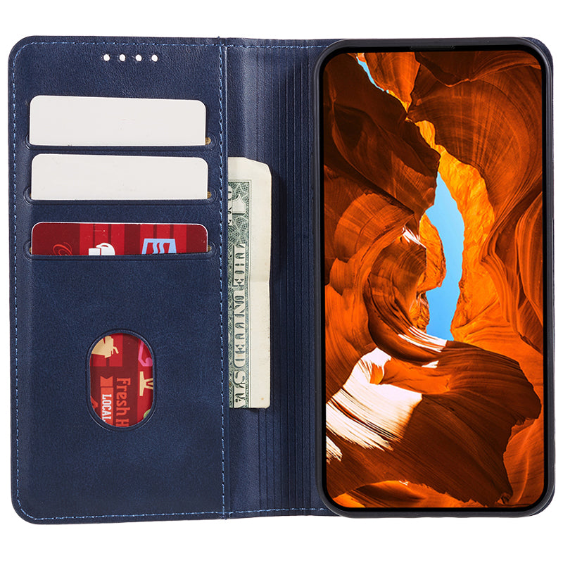 For Motorola Edge 40 5G PU Leather Stand Case Calf Texture Anti-drop Wallet Phone Cover
