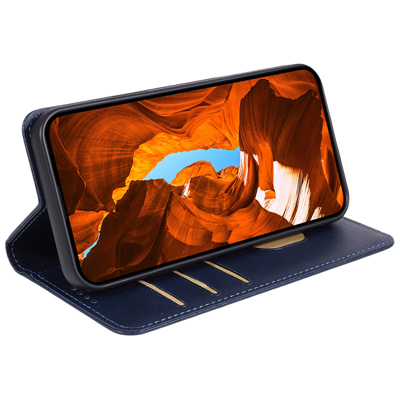 For Motorola Edge 40 5G PU Leather Stand Case Calf Texture Anti-drop Wallet Phone Cover