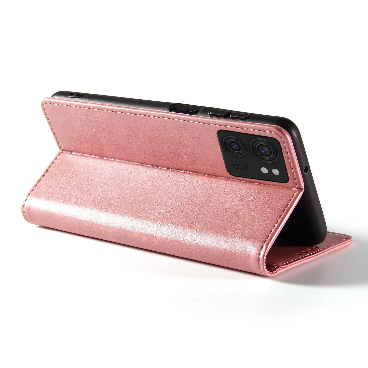 For Motorola Edge 40 5G PU Leather Stand Case Calf Texture Anti-drop Wallet Phone Cover