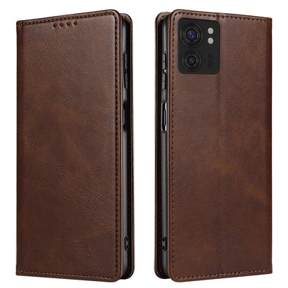 For Motorola Edge 40 5G PU Leather Stand Case Calf Texture Anti-drop Wallet Phone Cover