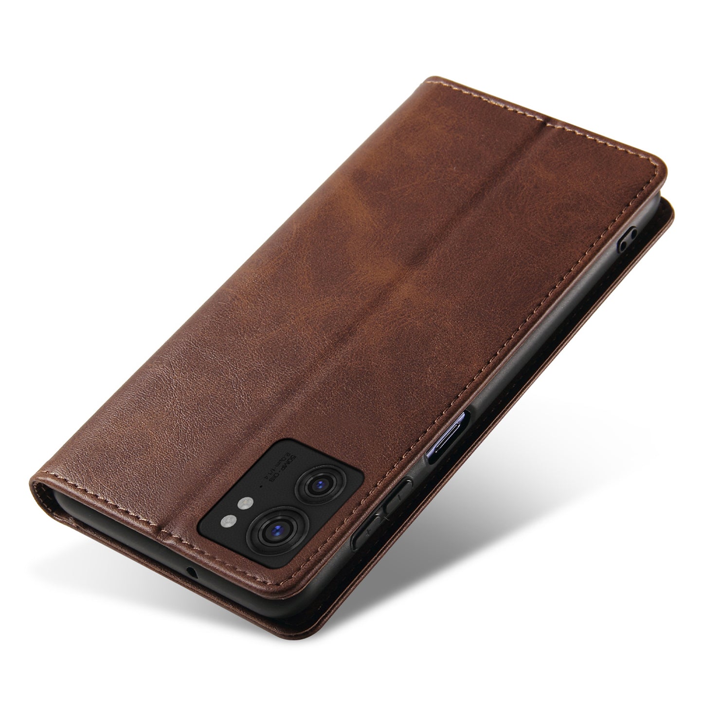 For Motorola Edge 40 5G PU Leather Stand Case Calf Texture Anti-drop Wallet Phone Cover