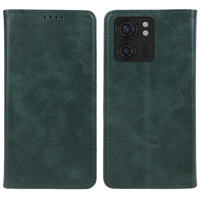 For Motorola Edge 40 5G PU Leather Stand Case Calf Texture Anti-drop Wallet Phone Cover