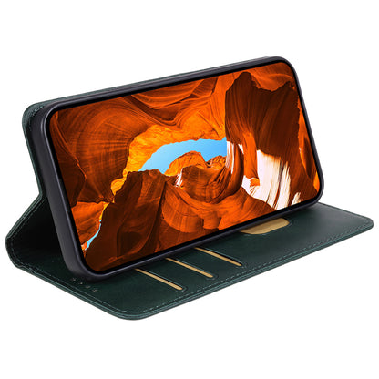 For Motorola Edge 40 5G PU Leather Stand Case Calf Texture Anti-drop Wallet Phone Cover