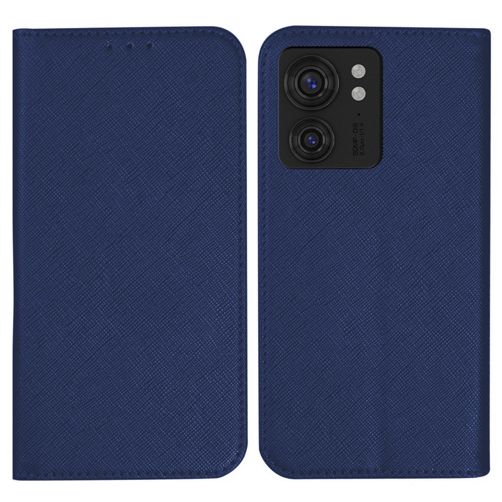 For Motorola Edge 40 5G Wallet PU Leather Case Cross Texture Stand Protective Phone Cover