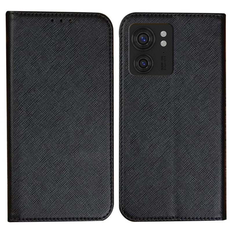 For Motorola Edge 40 5G Wallet PU Leather Case Cross Texture Stand Protective Phone Cover