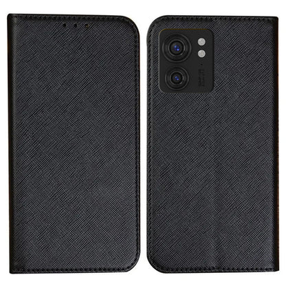 For Motorola Edge 40 5G Wallet PU Leather Case Cross Texture Stand Protective Phone Cover
