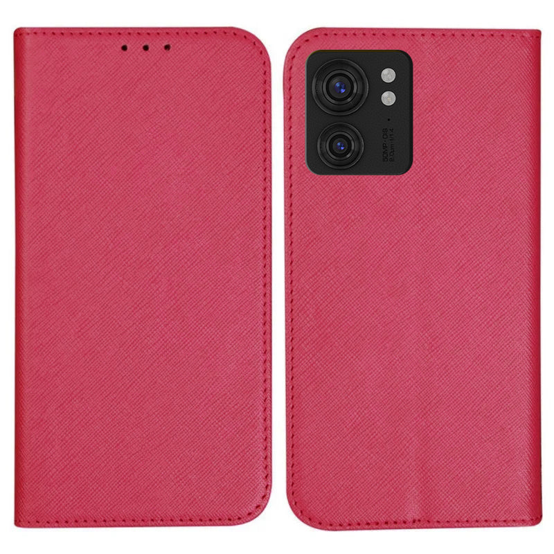 For Motorola Edge 40 5G Wallet PU Leather Case Cross Texture Stand Protective Phone Cover