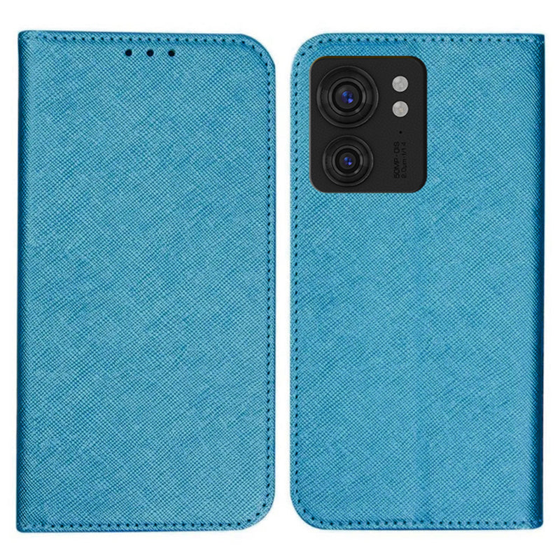 For Motorola Edge 40 5G Wallet PU Leather Case Cross Texture Stand Protective Phone Cover