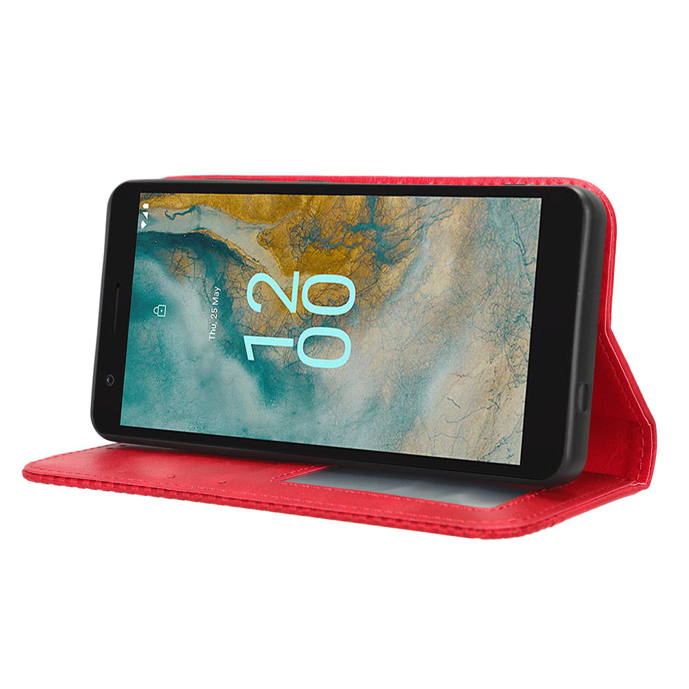 For Nokia C02 Magnetic PU Leather Mobile Case Shockproof Stand Wallet Phone Cover