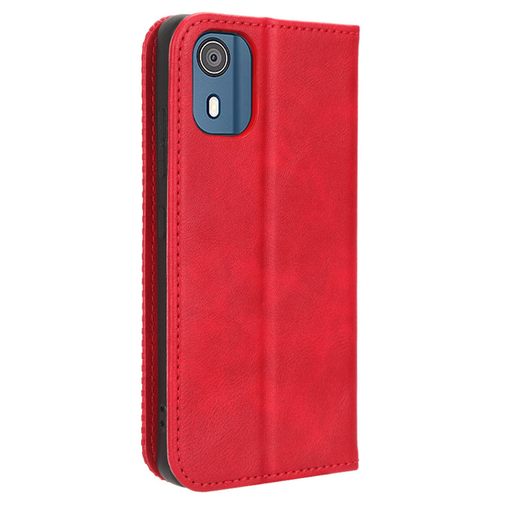 For Nokia C02 Magnetic PU Leather Mobile Case Shockproof Stand Wallet Phone Cover