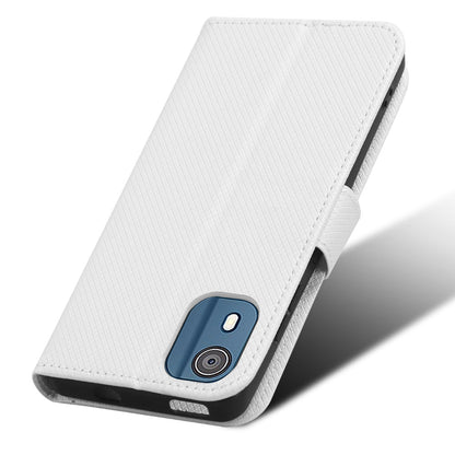 For Nokia C02 Diamond Texture PU Leather Shell Flip Stand Wallet Phone Case