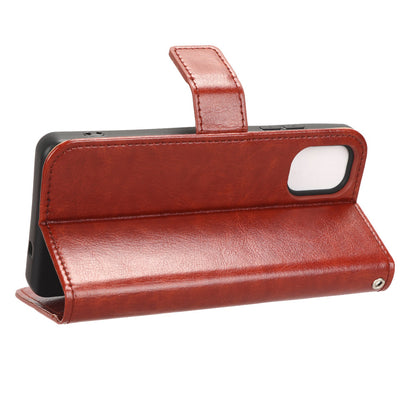 Wallet Case for Nokia C02 Crazy Horse Texture PU Leather Phone Cover with Stand