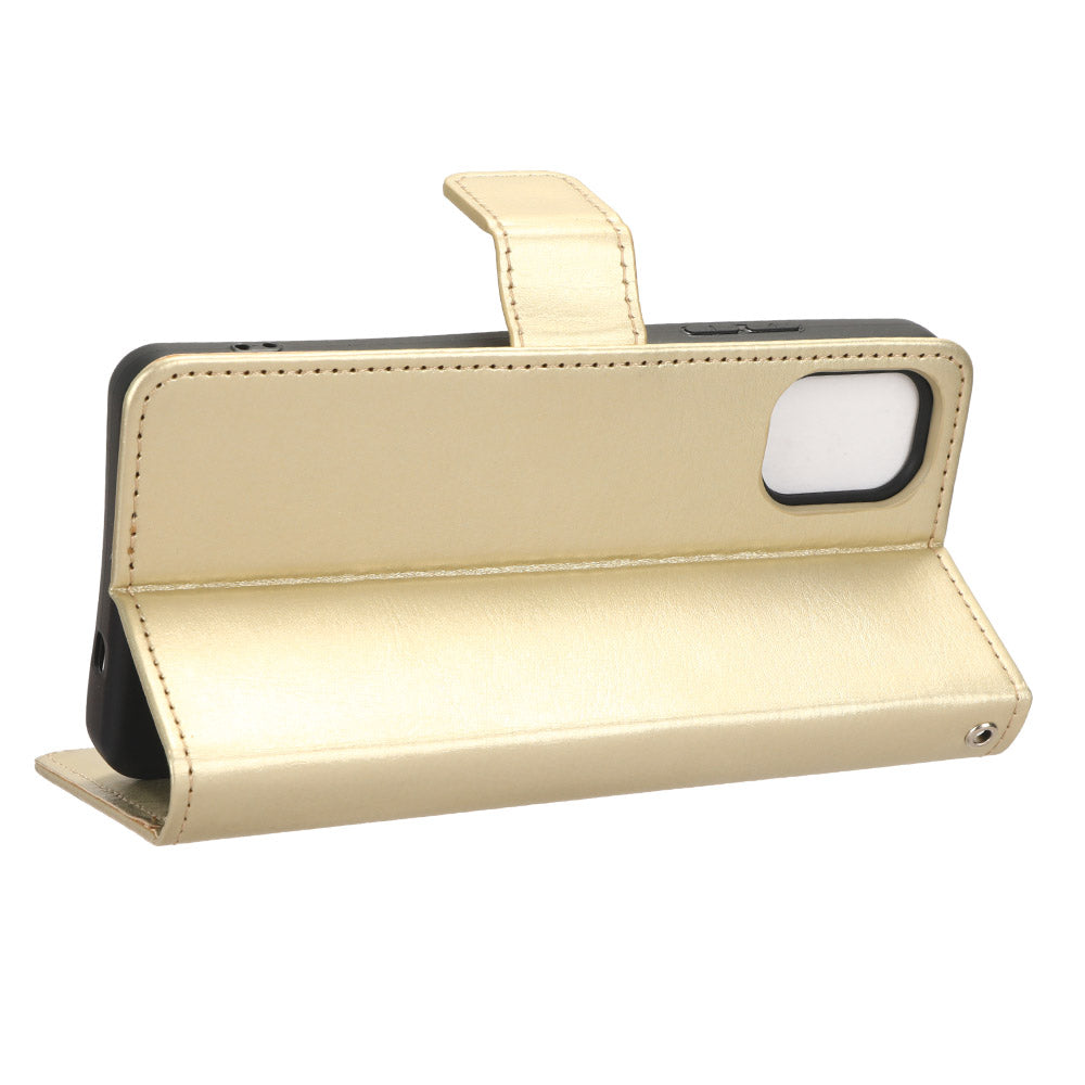 Wallet Case for Nokia C02 Crazy Horse Texture PU Leather Phone Cover with Stand