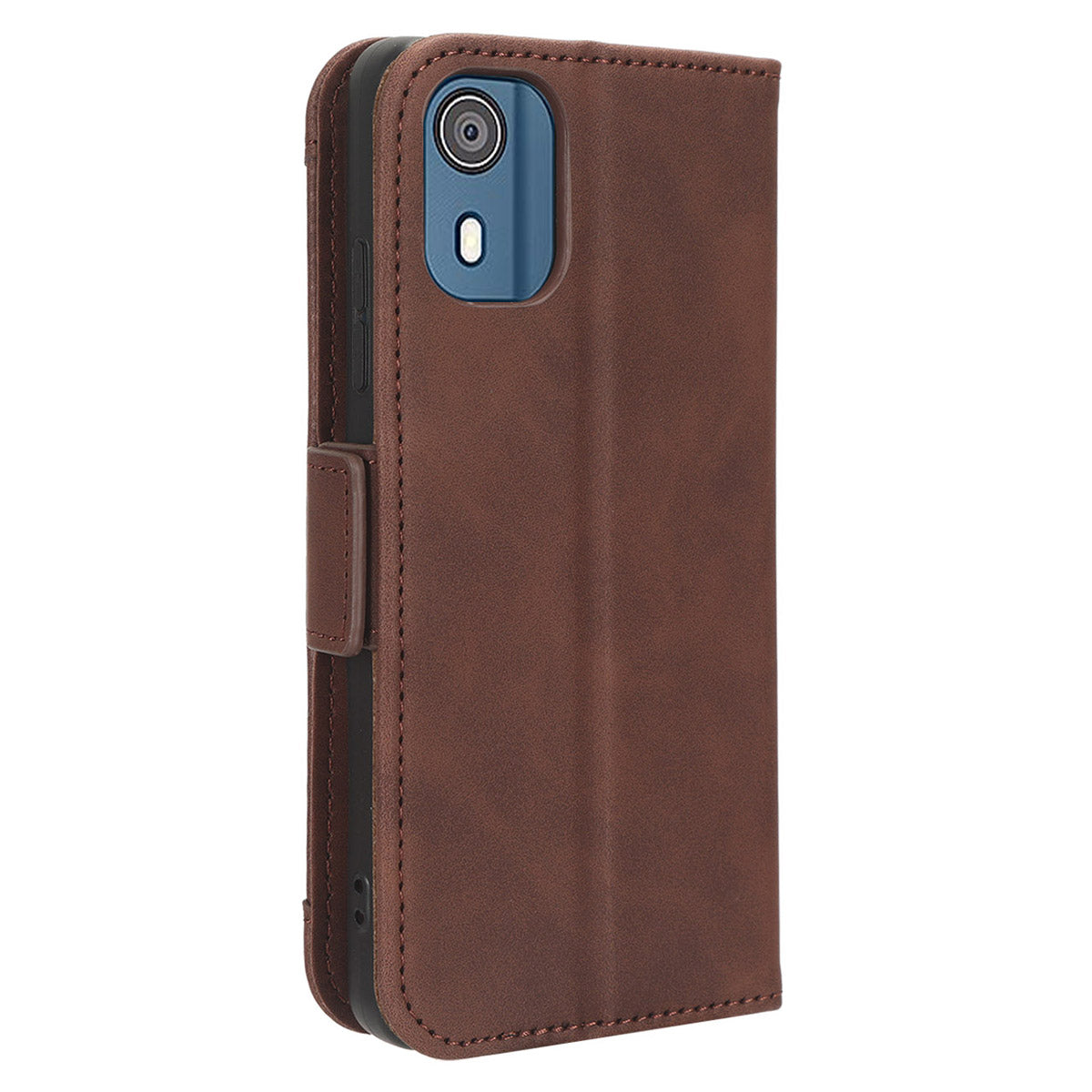 For Nokia C02 Multiple Card Slots PU Leather Phone Case Full Protection Stand Wallet Cover
