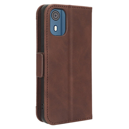 For Nokia C02 Multiple Card Slots PU Leather Phone Case Full Protection Stand Wallet Cover
