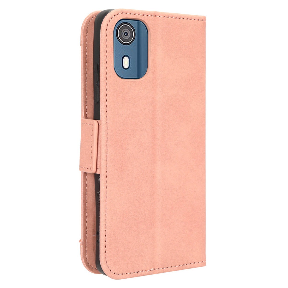 For Nokia C02 Multiple Card Slots PU Leather Phone Case Full Protection Stand Wallet Cover
