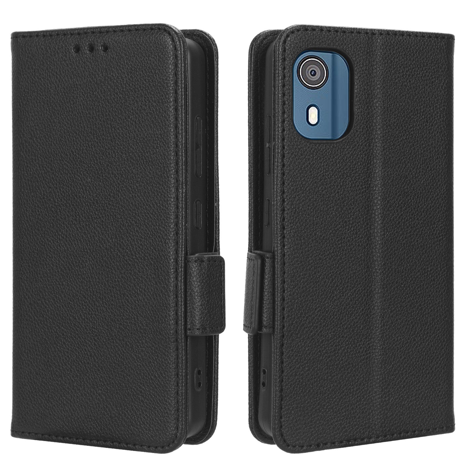 Wallet PU Leather Phone Case for Nokia C02 , Litchi Texture Stand Phone Cover