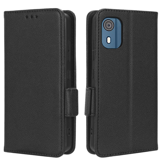 Wallet PU Leather Phone Case for Nokia C02 , Litchi Texture Stand Phone Cover