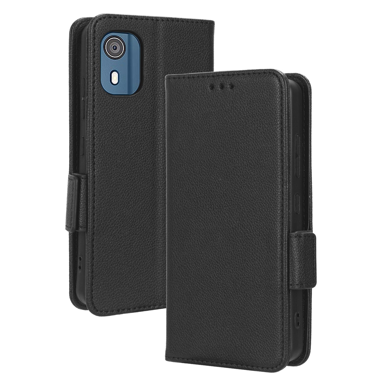 Wallet PU Leather Phone Case for Nokia C02 , Litchi Texture Stand Phone Cover