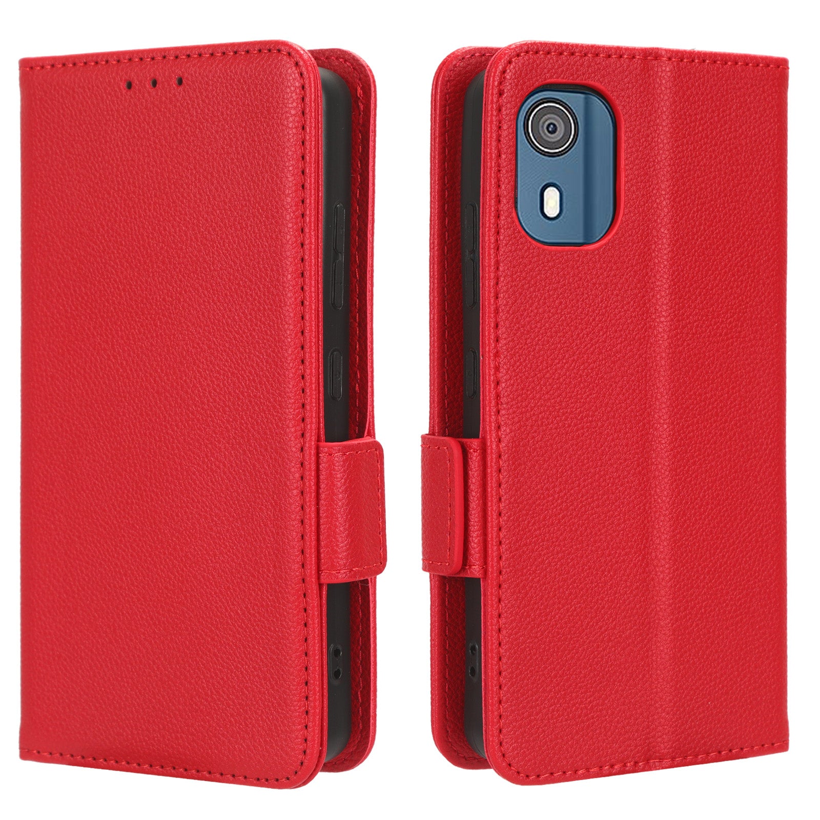 Wallet PU Leather Phone Case for Nokia C02 , Litchi Texture Stand Phone Cover
