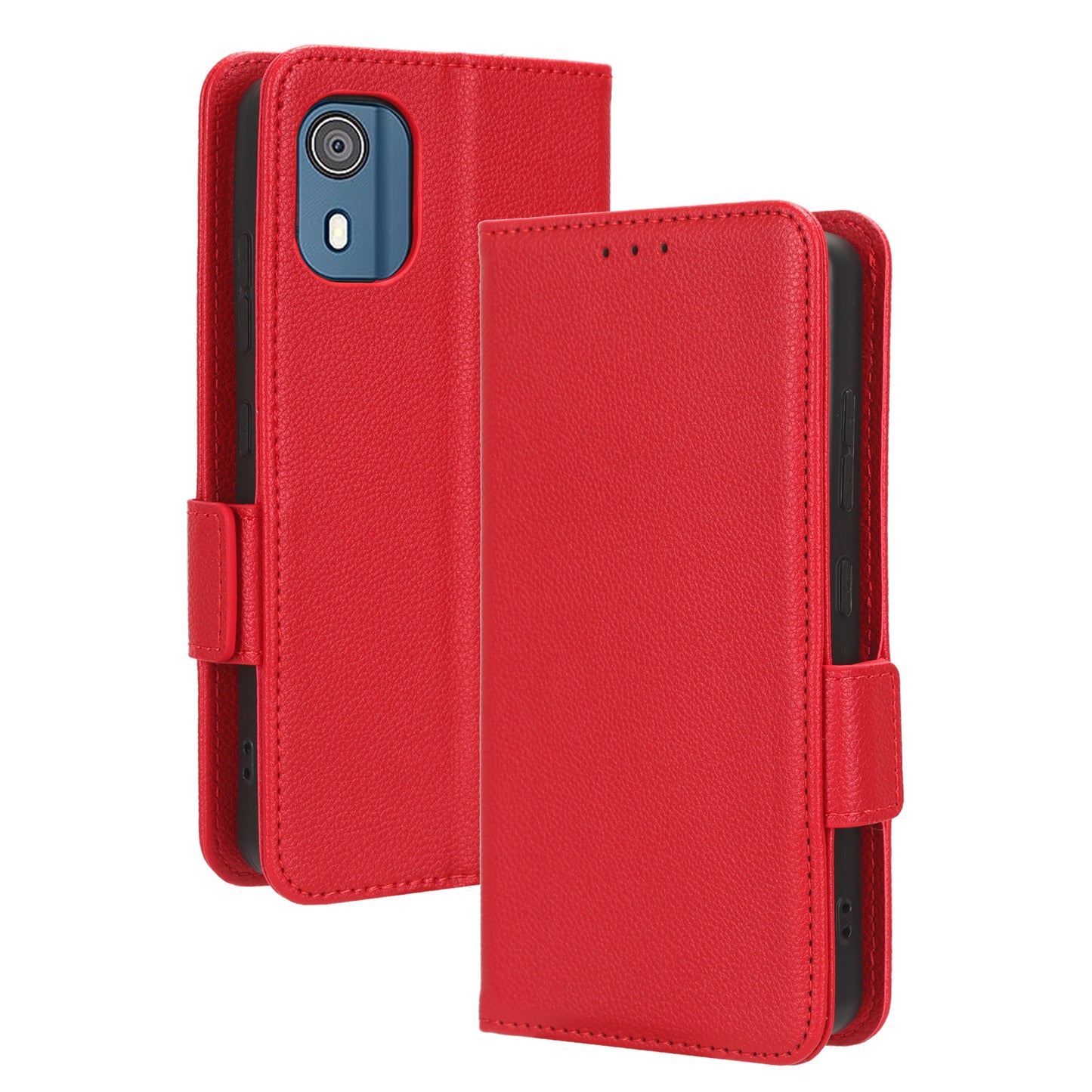 Wallet PU Leather Phone Case for Nokia C02 , Litchi Texture Stand Phone Cover