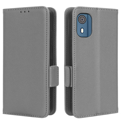 Wallet PU Leather Phone Case for Nokia C02 , Litchi Texture Stand Phone Cover