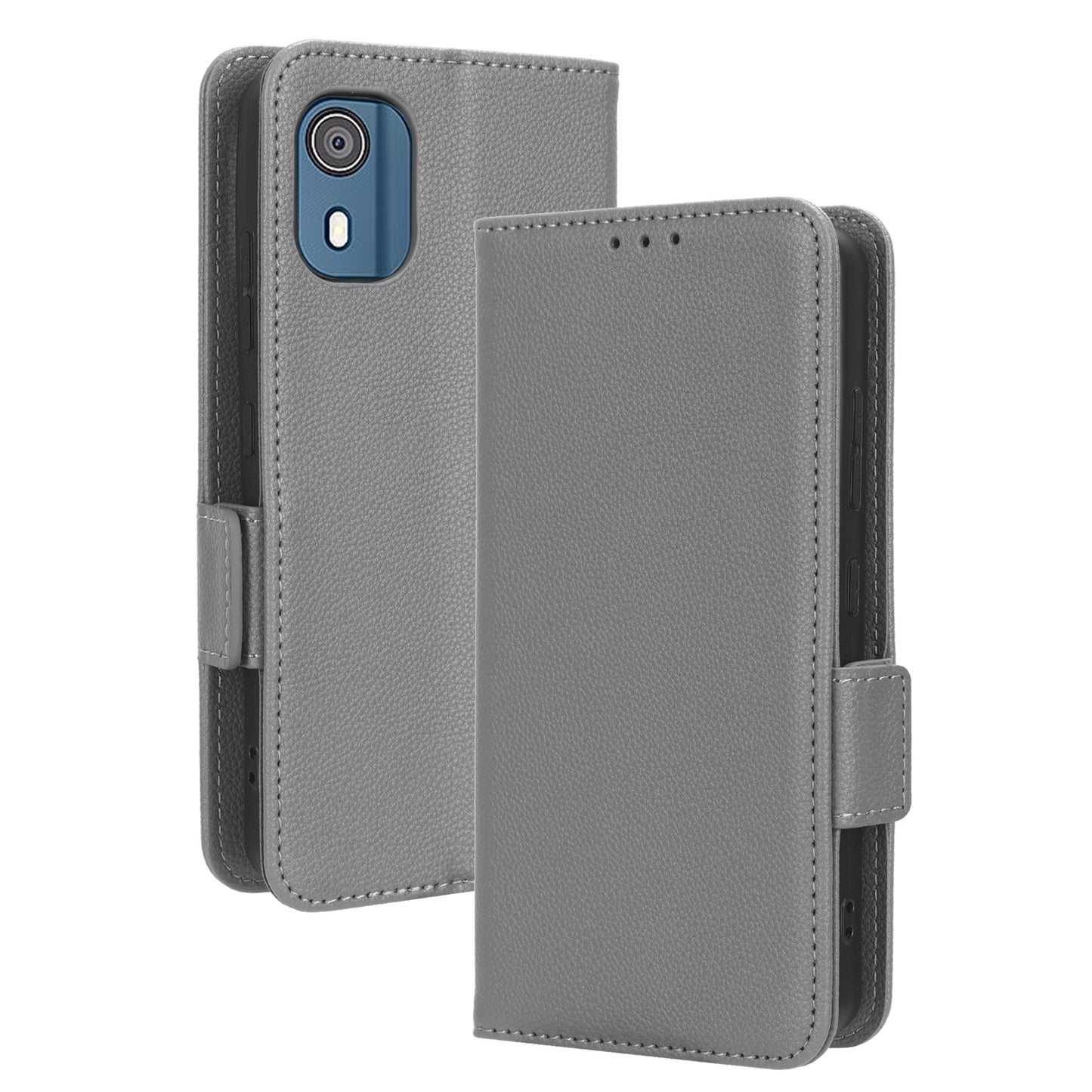 Wallet PU Leather Phone Case for Nokia C02 , Litchi Texture Stand Phone Cover