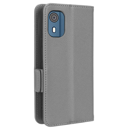 Wallet PU Leather Phone Case for Nokia C02 , Litchi Texture Stand Phone Cover