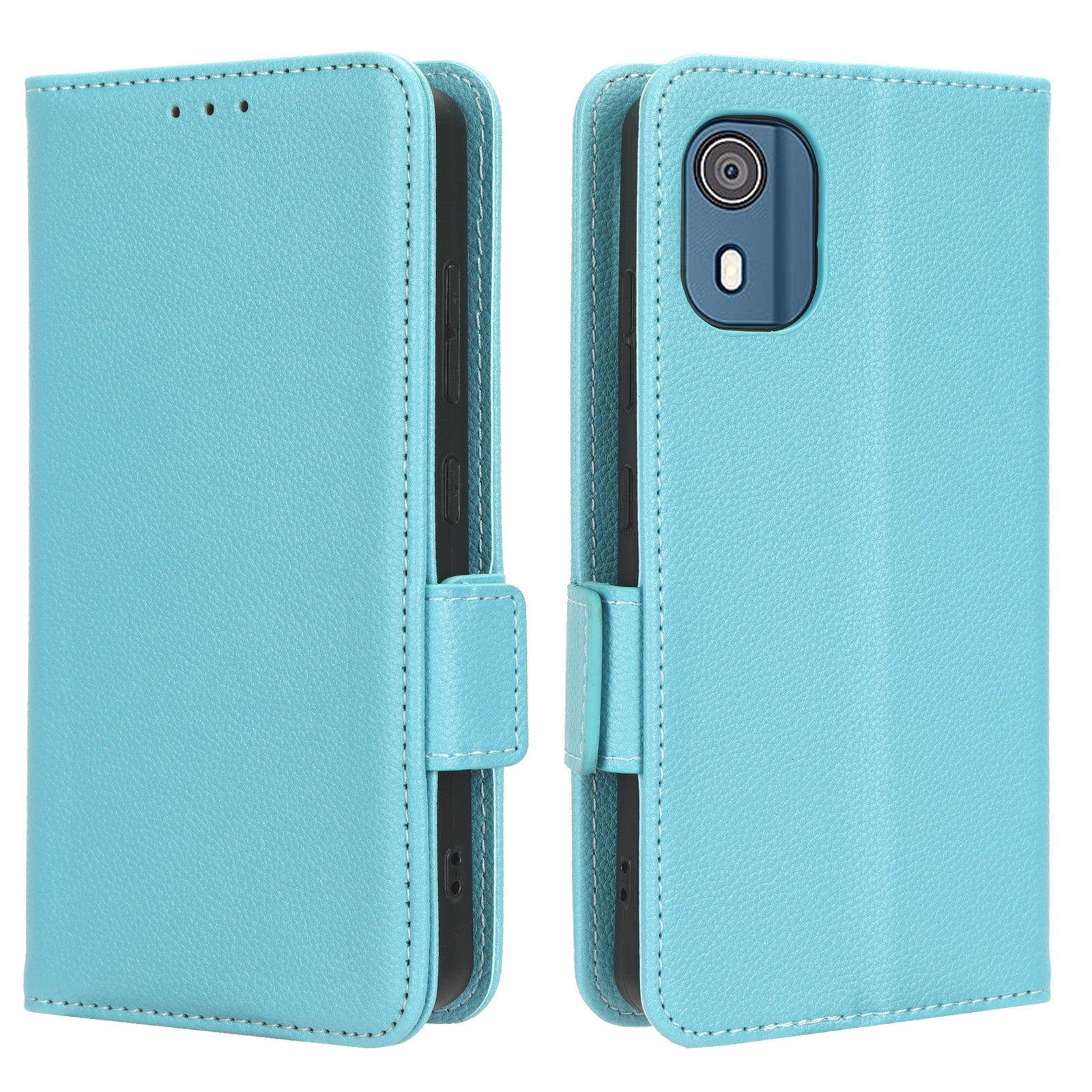 Wallet PU Leather Phone Case for Nokia C02 , Litchi Texture Stand Phone Cover