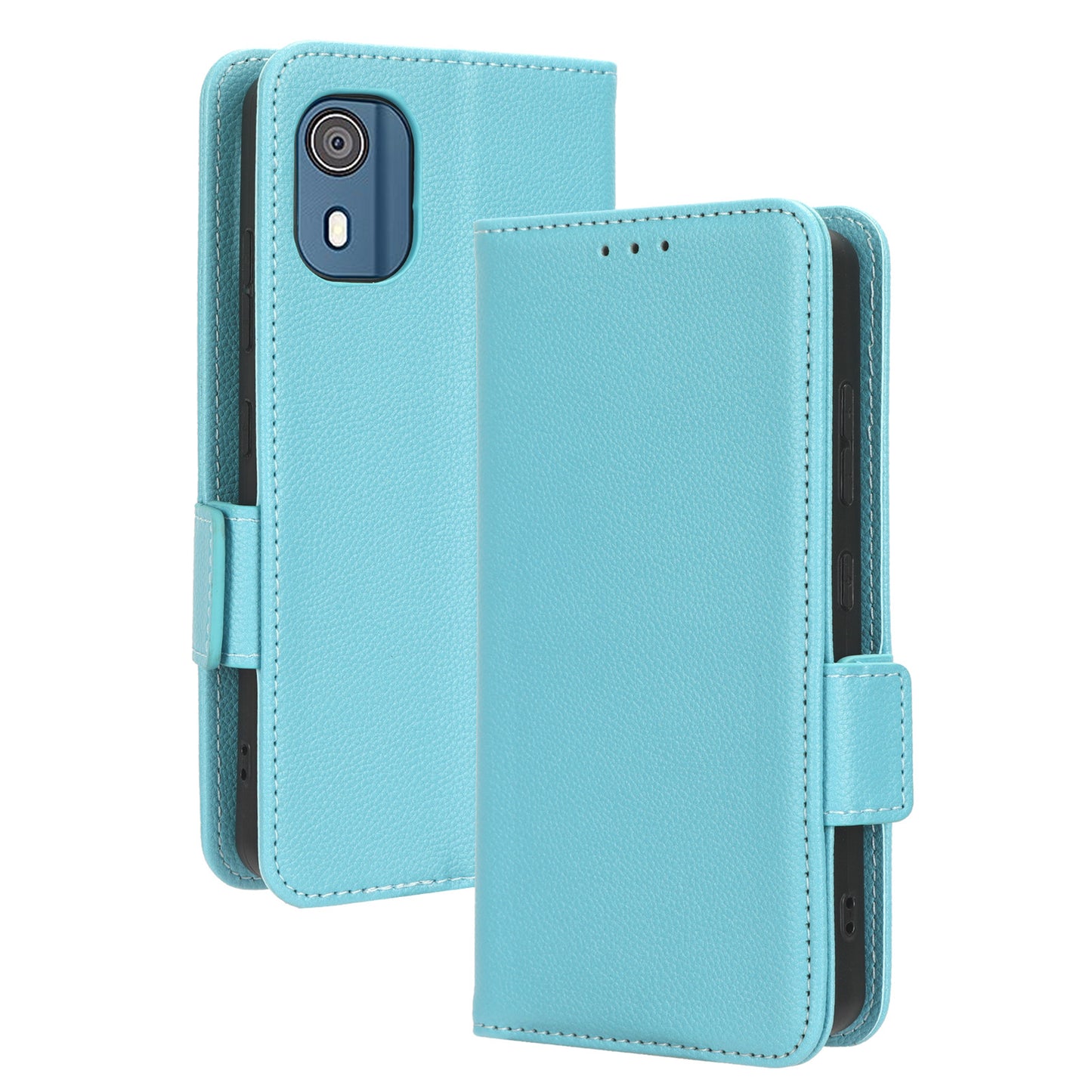 Wallet PU Leather Phone Case for Nokia C02 , Litchi Texture Stand Phone Cover