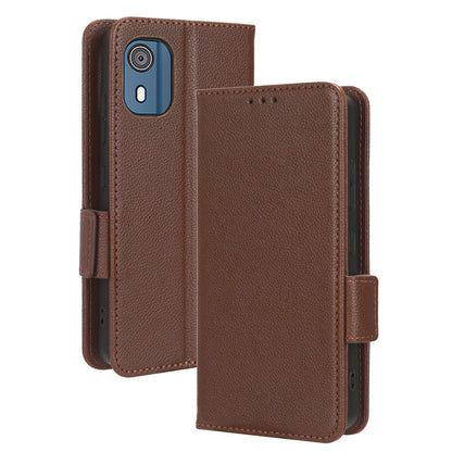 Wallet PU Leather Phone Case for Nokia C02 , Litchi Texture Stand Phone Cover