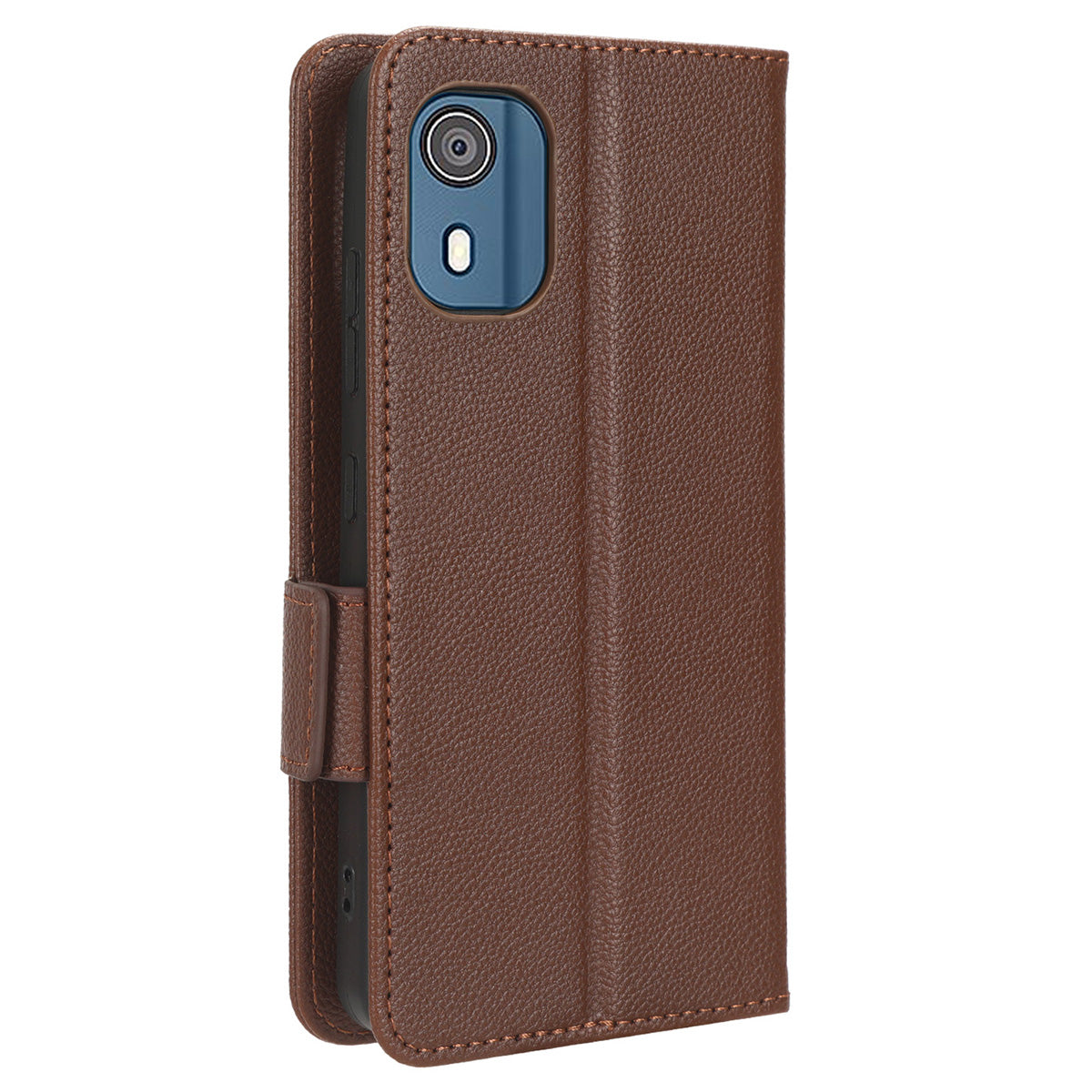 Wallet PU Leather Phone Case for Nokia C02 , Litchi Texture Stand Phone Cover
